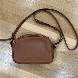 Jcrew Cognac Leather Crossbody Bag